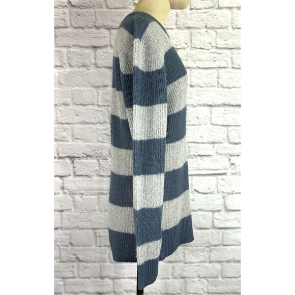 Michael Kors Womens Striped Alpaca Wool Blend Sweater Long Sleeve Crewneck SMALL - Picture 4 of 9